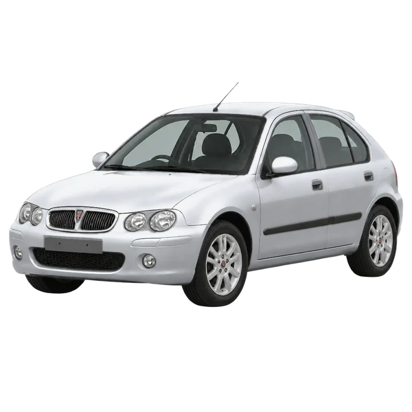 2005 Rover 25 in Silber, Ansicht: Dreiviertelansicht vorne (nach links gerichtet)