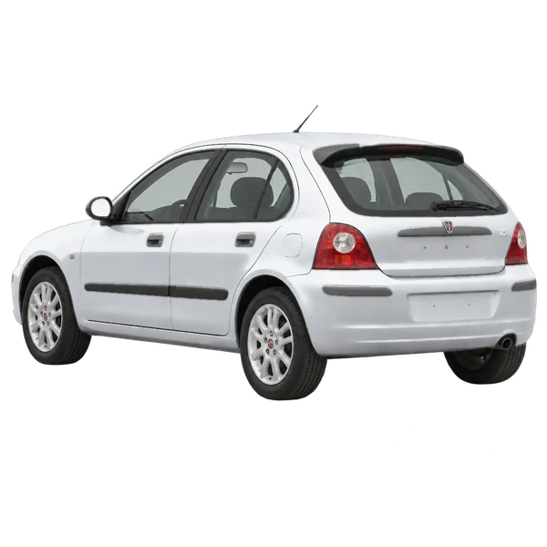 Rover 25 2005 argent, vue trois-quarts arrière (orienté vers la gauche)