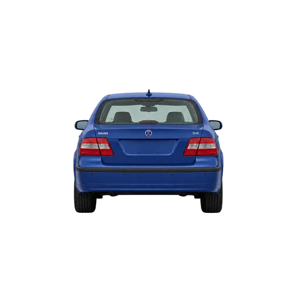Saab 9-5 2006 en azul, vista trasera