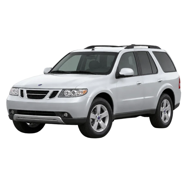 2007 SAAB 9-7X — Front three-quarter (facing left), silver
