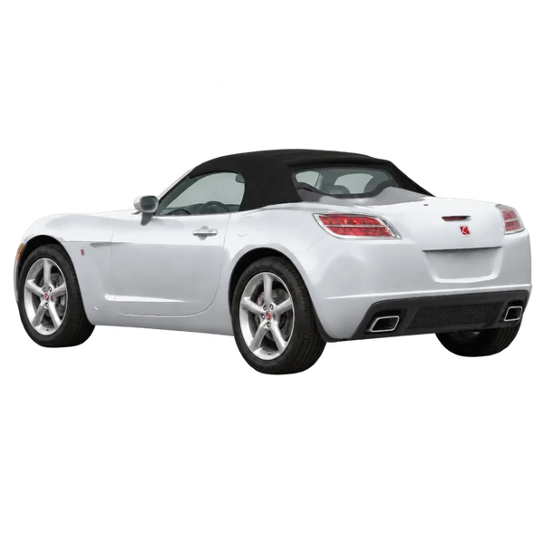 Saturn Sky 2008 prata, vista três quartos traseira (voltada para a esquerda)