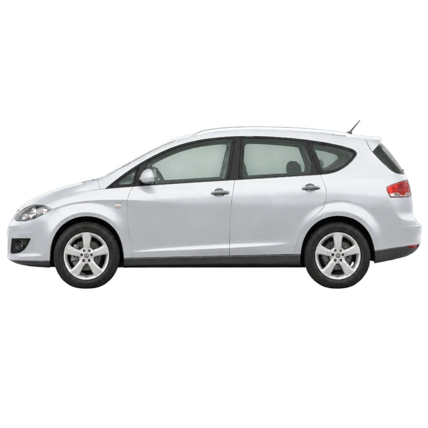 SEAT Altea XL 2007 باللون فضي، منظر جانبي (متجه إلى اليسار)
