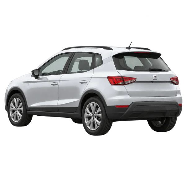 SEAT Arona 2021 argent, vue trois-quarts arrière (orienté vers la gauche)