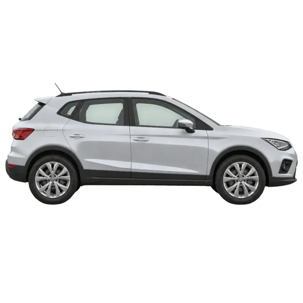 SEAT Arona 2021 argent, vue profil (tourné vers la droite)