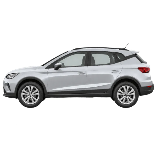 SEAT Arona 2024 prata, vista lateral (voltada para a esquerda)