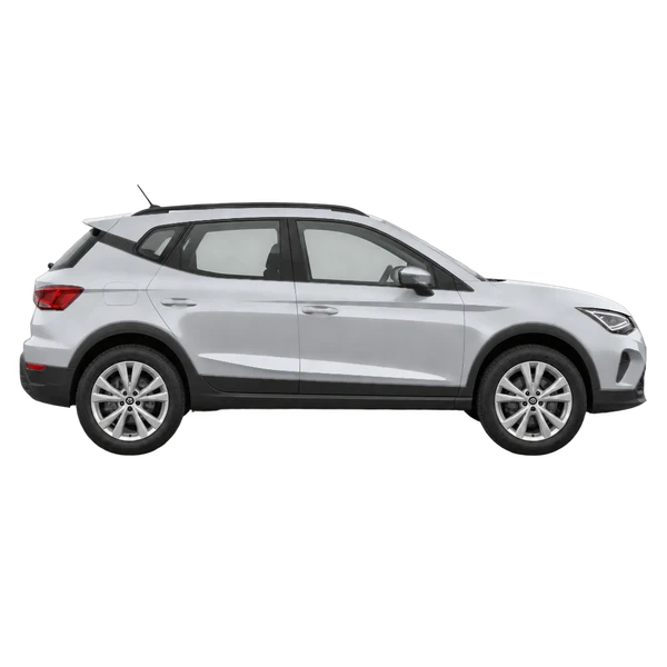 SEAT Arona 2024 argent, vue profil (tourné vers la droite)
