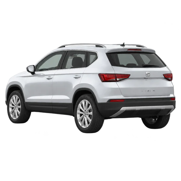 SEAT Ateca 2016 en plateado, vista tres cuartos trasero (mirando a la izquierda)