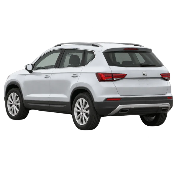 SEAT Ateca 2017 en plateado, vista tres cuartos trasero (mirando a la izquierda)