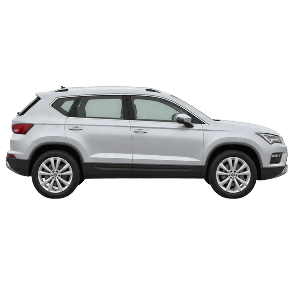 2018 SEAT Ateca in Silber, Ansicht: Seite (nach rechts gewandt)