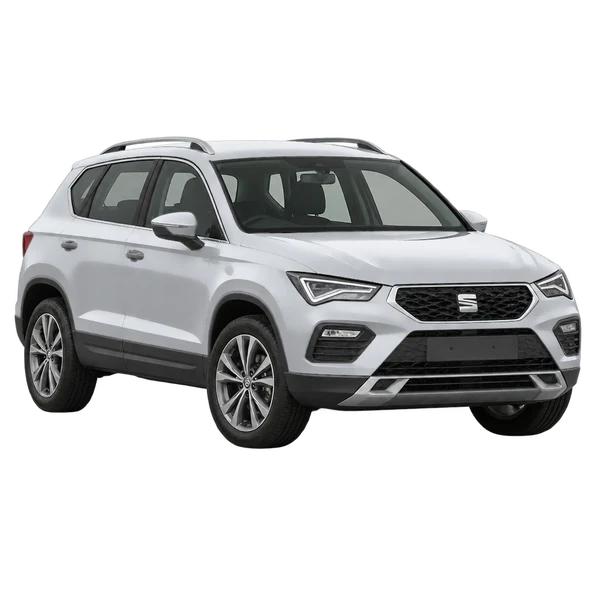 SEAT Ateca 2022 en plateado, vista frontal tres cuartos (hacia la izquierda)