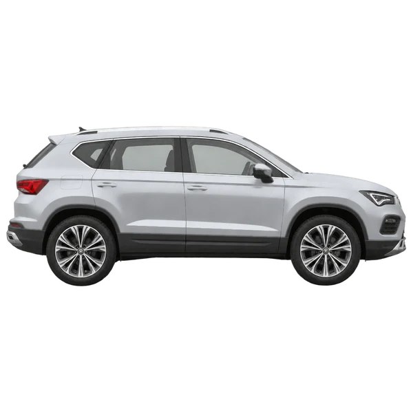 シルバーの2024 SEAT Ateca(側面(右向き)ビュー)