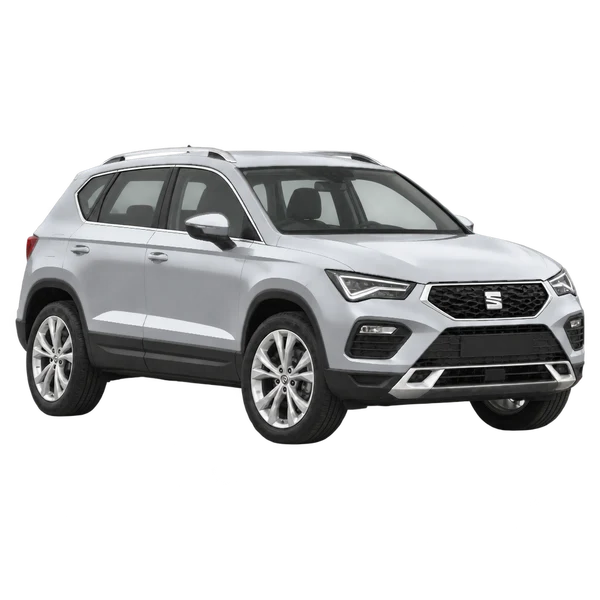 silver 2025 SEAT Ateca front three-quarter (facing right) view