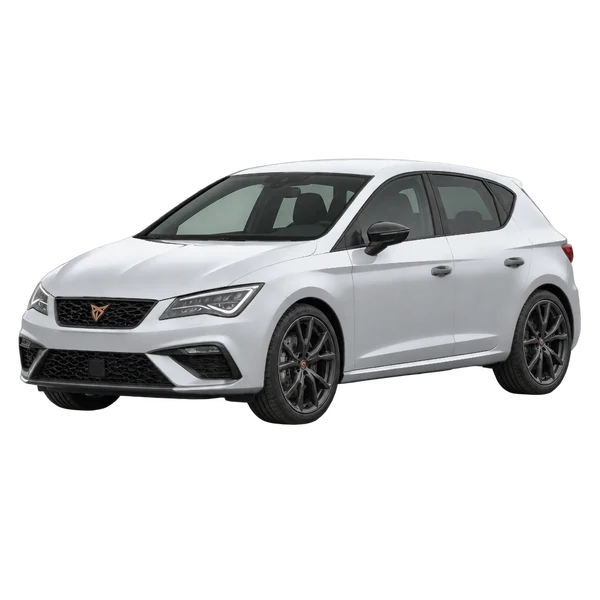 SEAT Cupra 2019 prata, vista dianteira em três quartos (voltada para a esquerda)