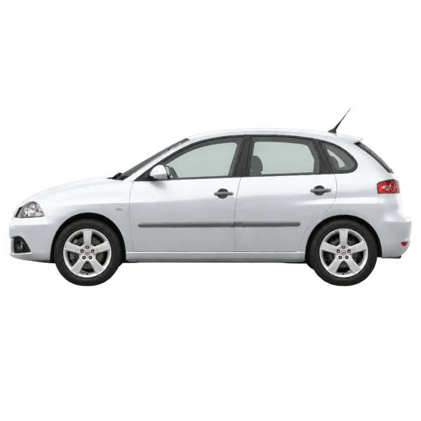 SEAT Ibiza 2007 prata, vista lateral (voltada para a esquerda)