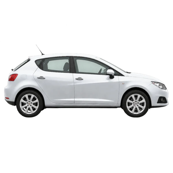 SEAT Ibiza 2011 argent, vue profil (tourné vers la droite)