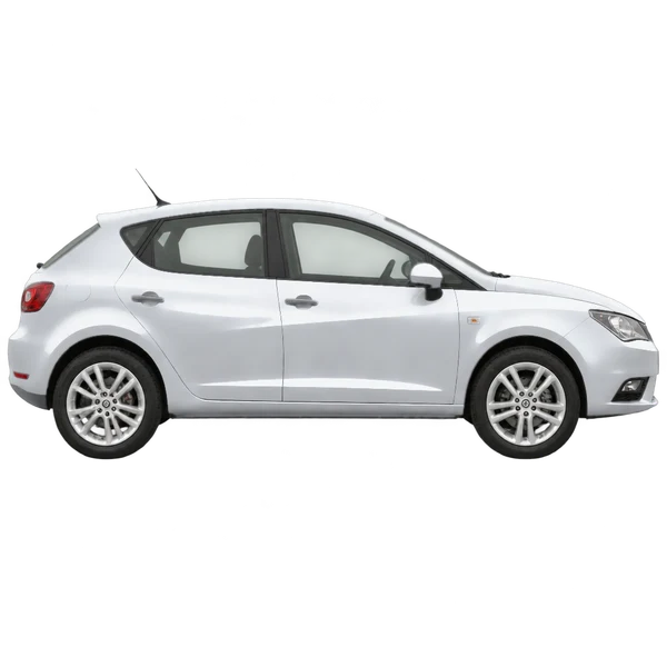 SEAT Ibiza 2013 argent, vue profil (tourné vers la droite)