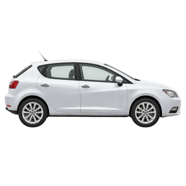 2015 SEAT Ibiza in Silber, Ansicht: Seite (nach rechts gewandt)