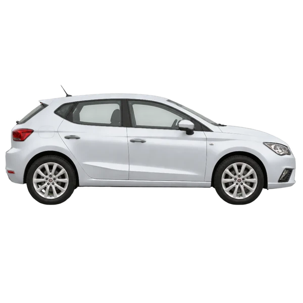 シルバーの2017 SEAT Ibiza（側面（右向き）ビュー）