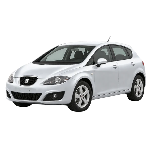 2009 SEAT LEON — Front three-quarter (facing left), silver