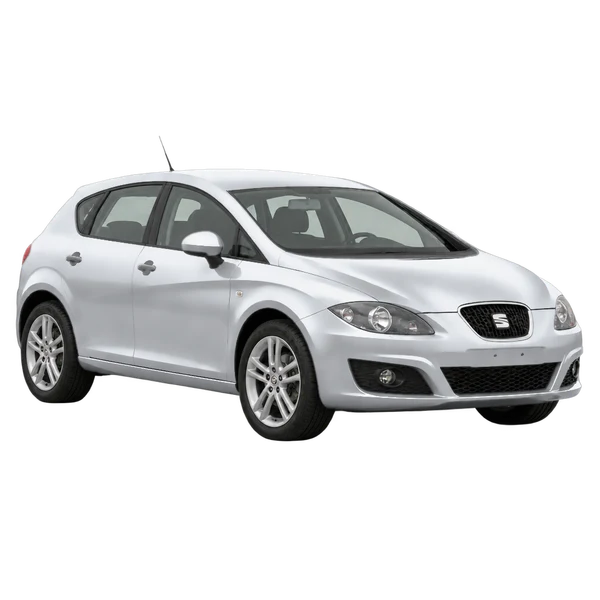 SEAT Leon 2010 argent, vue trois-quarts avant (orienté vers la gauche)