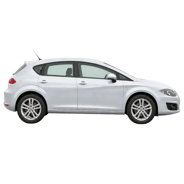 SEAT Leon 2010 argent, vue profil (tourné vers la droite)