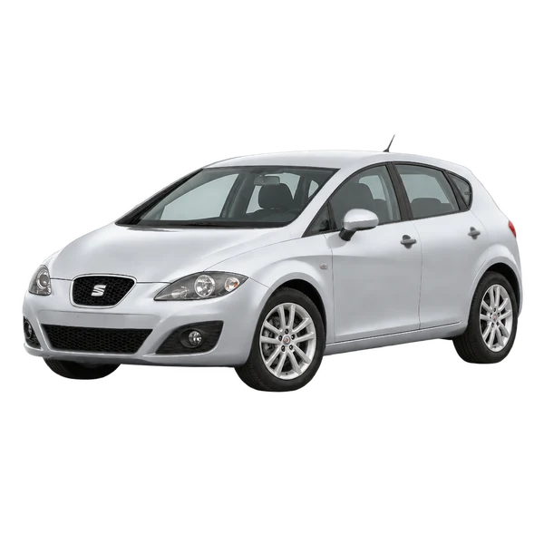 SEAT Leon 2012 argent, vue trois-quarts avant (orienté vers la gauche)
