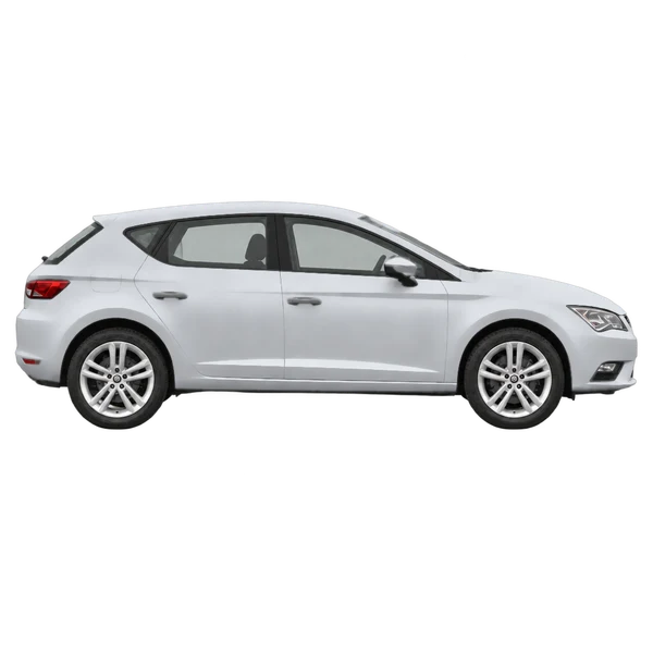 2014 SEAT Leon in Silber, Ansicht: Seite (nach rechts gewandt)