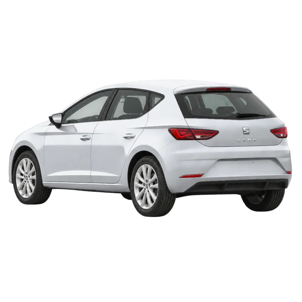 SEAT Leon 2017 en plateado, vista tres cuartos trasero (mirando a la izquierda)