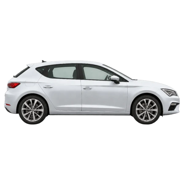 2020 SEAT Leon in Silber, Ansicht: Seite (nach rechts gewandt)
