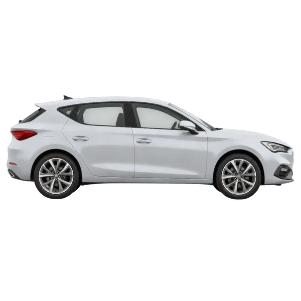 2022 SEAT Leon in Silber, Ansicht: Seite (nach rechts gewandt)