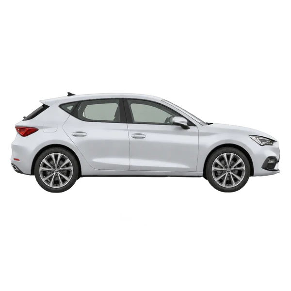 SEAT Leon 2023 argent, vue profil (tourné vers la droite)