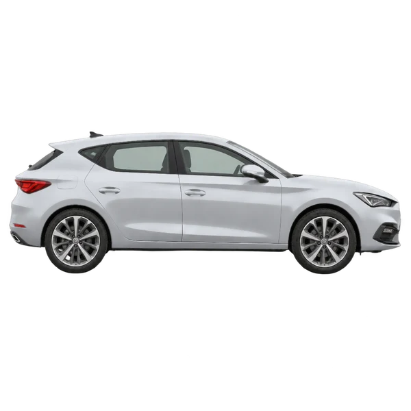 シルバーの2024 SEAT Leon(側面(右向き)ビュー)