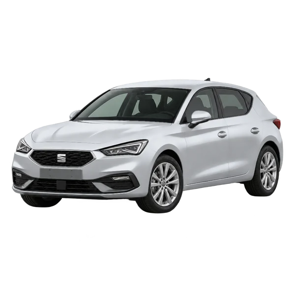 シルバーの2026 SEAT Leon（フロントスリークォーター(左向き)ビュー）