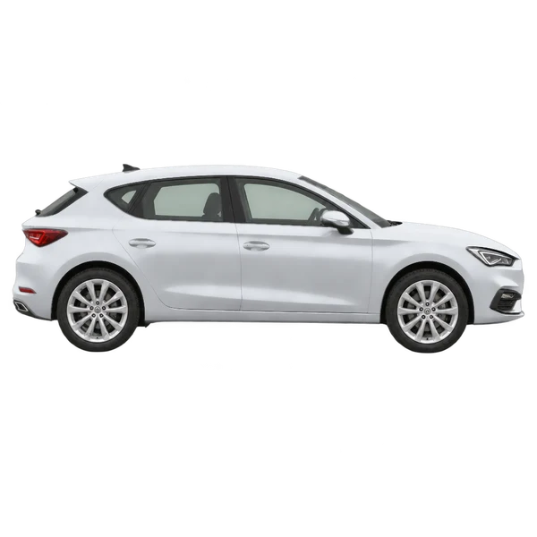 SEAT Leon 2026 prata, vista lateral (voltada para a direita)