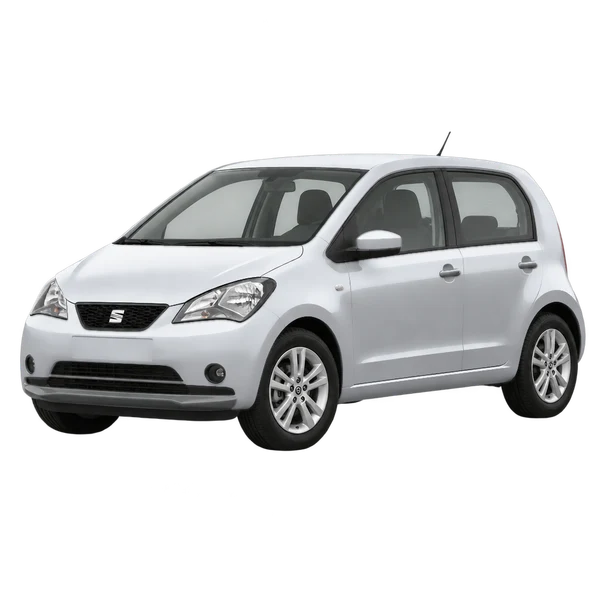 SEAT MII 2022 argent, vue trois-quarts avant (orienté vers la gauche)