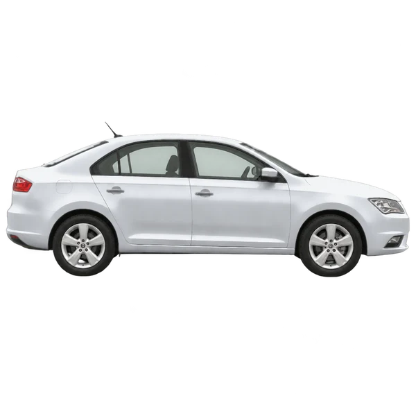SEAT Toledo 2015 باللون فضي، منظر منظر جانبي (باتجاه اليمين)