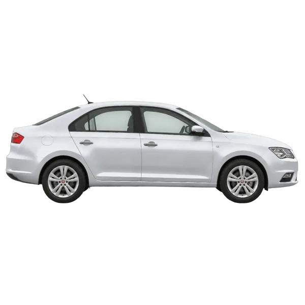 シルバーの2018 SEAT Toledo(側面(右向き)ビュー)