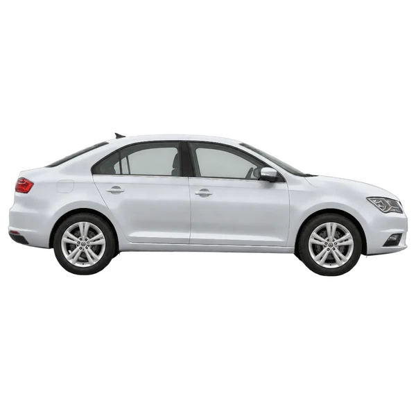 SEAT Toledo 2019 باللون فضي، منظر منظر جانبي (باتجاه اليمين)