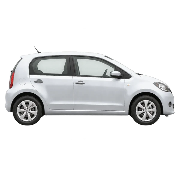 シルバーの2016 Skoda Citigo（側面（右向き）ビュー）