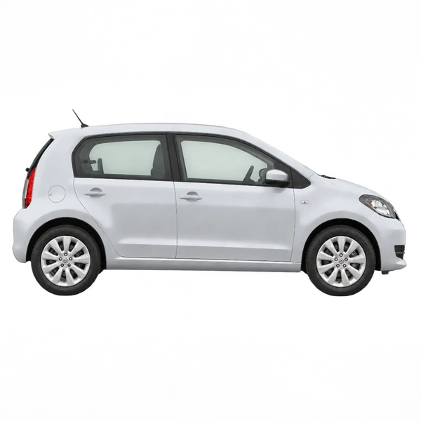シルバーの2017 Skoda Citigo（側面（右向き）ビュー）