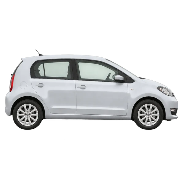 シルバーの2019 Skoda Citigo（側面（右向き）ビュー）