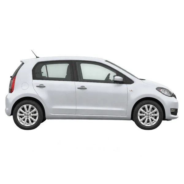 シルバーの2021 Skoda Citigo（側面（右向き）ビュー）