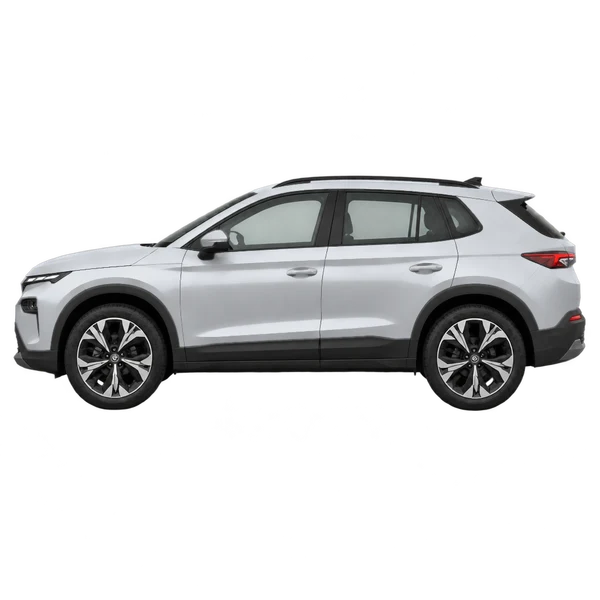 2026 Skoda Epiq in Silber, Ansicht: Seite (nach links gerichtet)