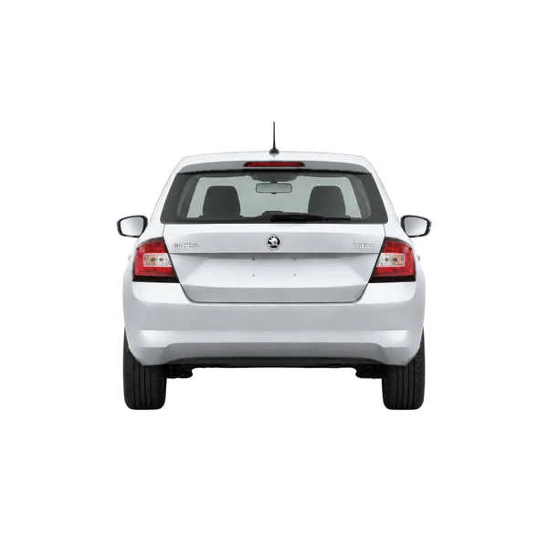 2016 Skoda Fabia in Silber, Ansicht: Heck