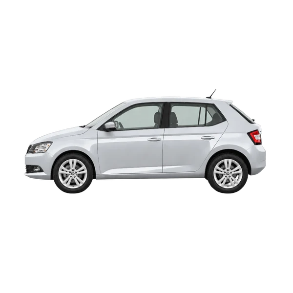 2016 Skoda Fabia in Silber, Ansicht: Seite (nach links gerichtet)