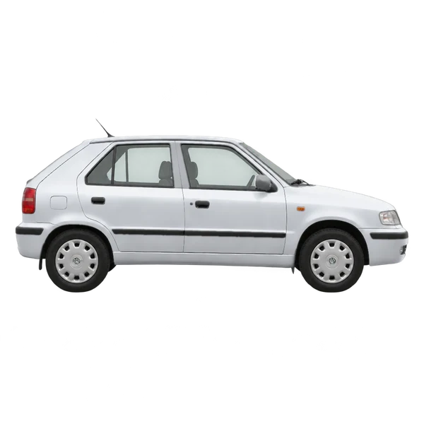 2001 Skoda Felicia in Silber, Ansicht: Seite (nach rechts gewandt)