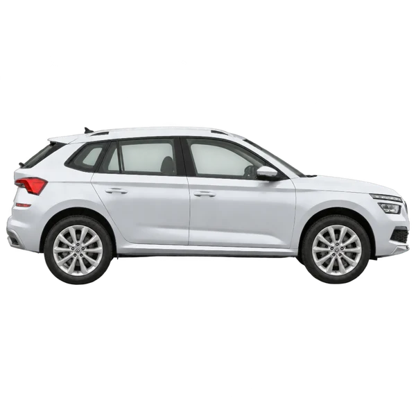 Skoda Kamiq 2019 argent, vue profil (tourné vers la droite)