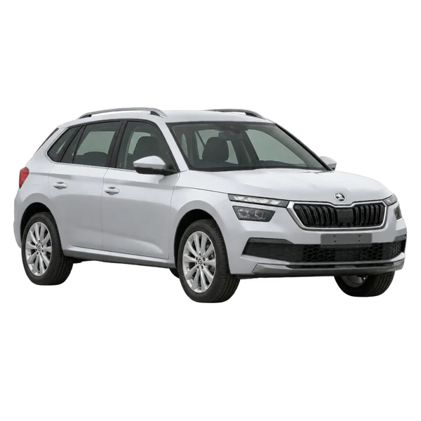 Skoda Kamiq 2020 argent, vue trois-quarts avant (orienté vers la gauche)