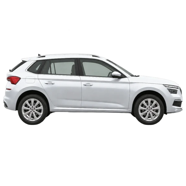 Skoda Kamiq 2020 argent, vue profil (tourné vers la droite)