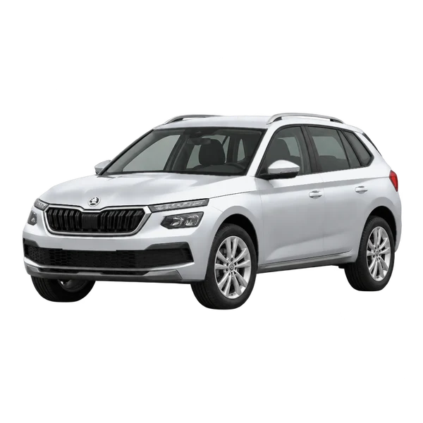 Skoda Kamiq 2021 argent, vue trois-quarts avant (orienté vers la gauche)